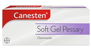 Canesten Thrush Soft Gel Pessary 500mg vaginal capsule and applicator