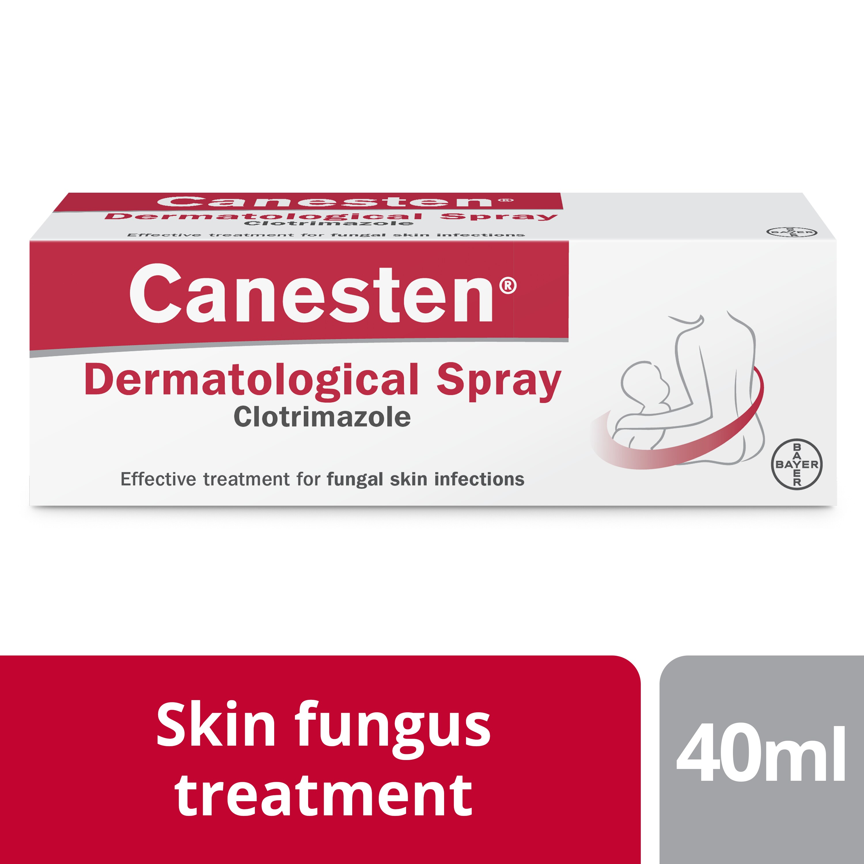 Canesten Dermatological Spray for ringworm, jock itch and fungal sweat rash treatment