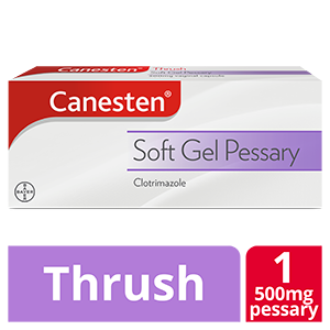 Thrush treatment Canesten Thrush Soft Gel Pessary vaginal capsule and applicator