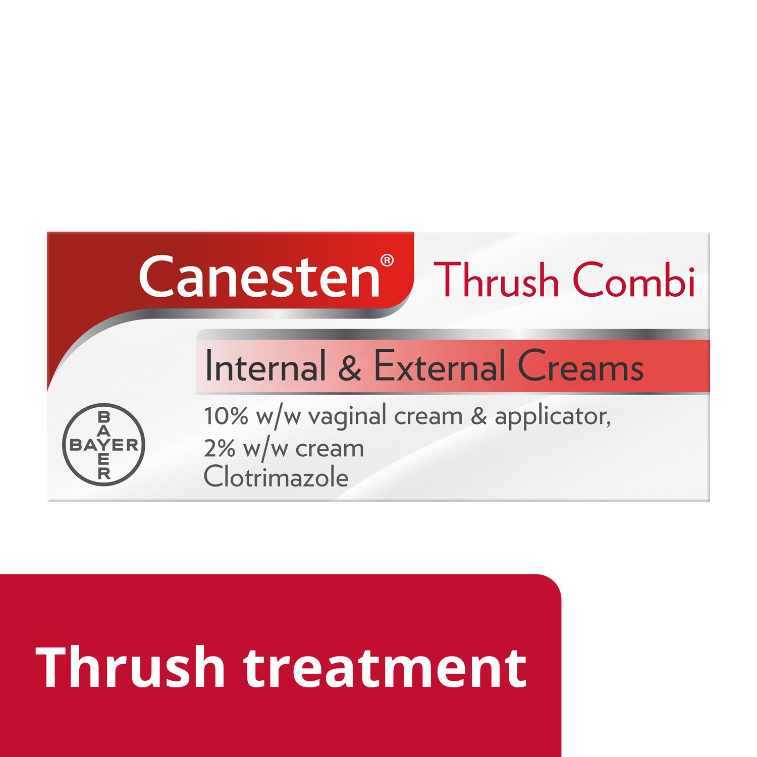 Thrush treatment 2 in 1, Canesten Thrush Combi Internal and External Creams 
