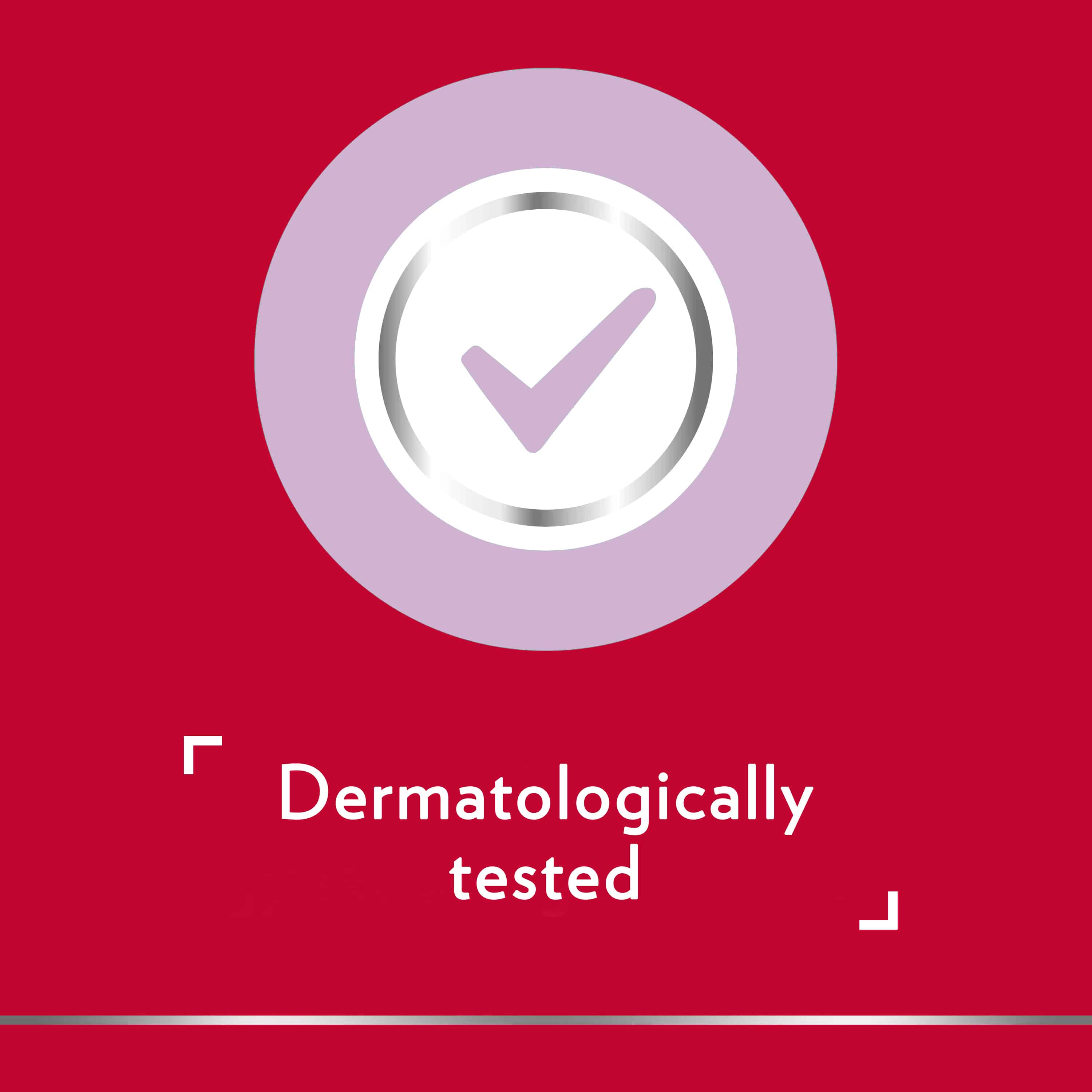 Canesten tick icon with the caption dermatologically tested